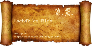 Machács Rita névjegykártya